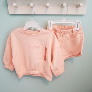 Zara Baby Girl Plush Tangerine Set
